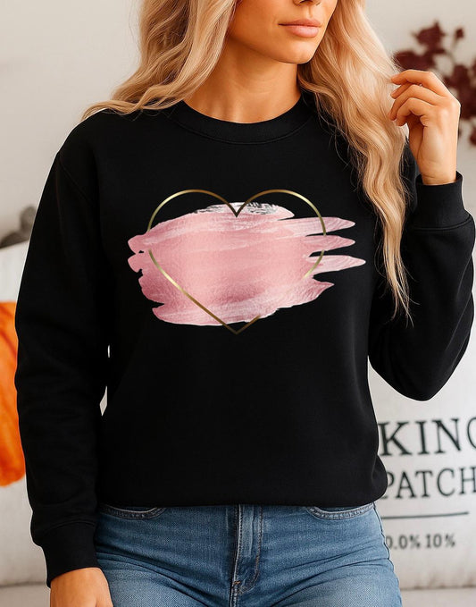 Fekete Blúz 100% pamutból rose heart
