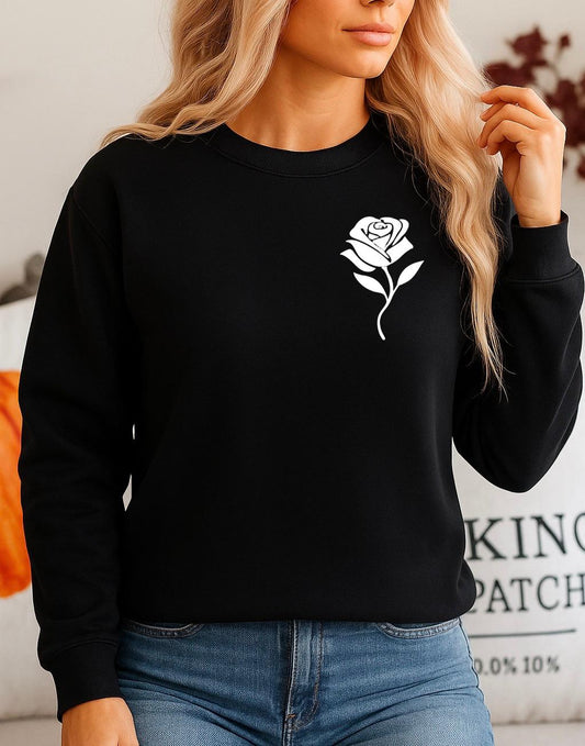 Fekete Blúz 100% pamutból White rose