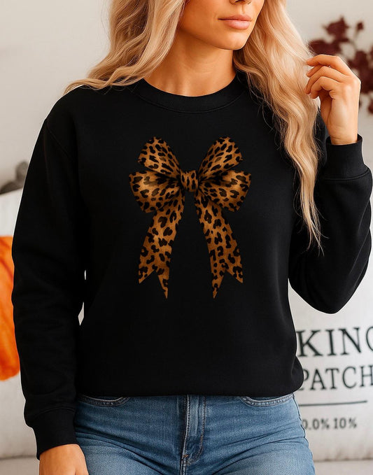 Fekete Blúz 100% pamutból Masni animal print