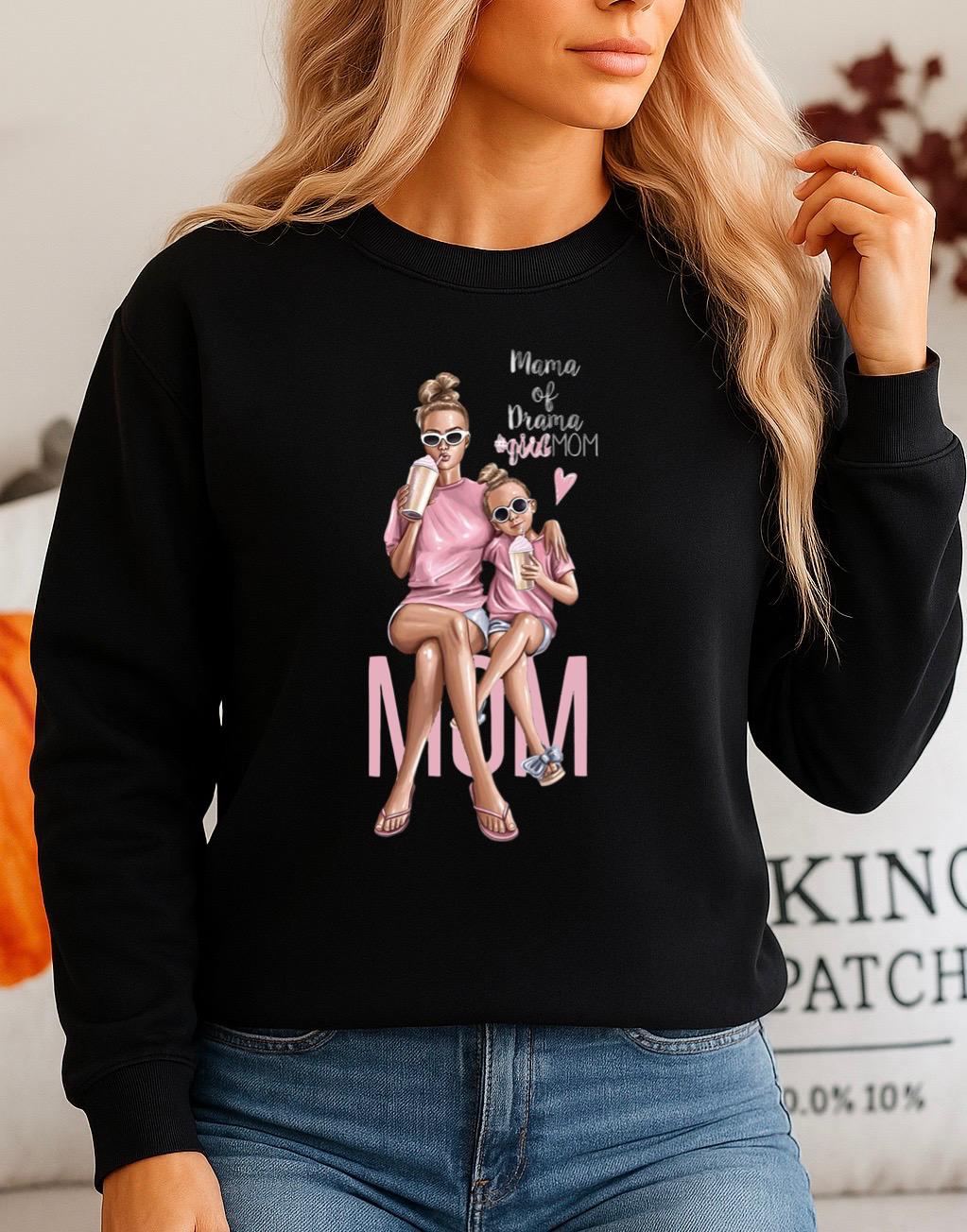 Fekete Blúz 100% pamutból Mom