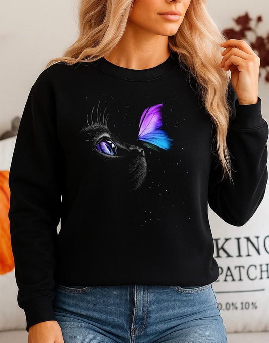 Fekete Blúz 100% pamutból Cat