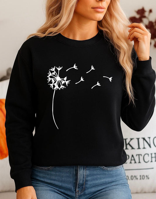 Fekete Blúz 100% pamutból Flower