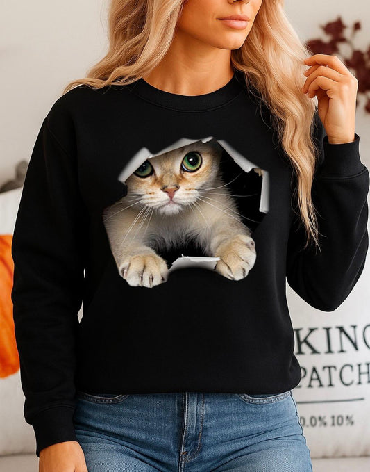 Fekete Blúz 100% pamutból Cat