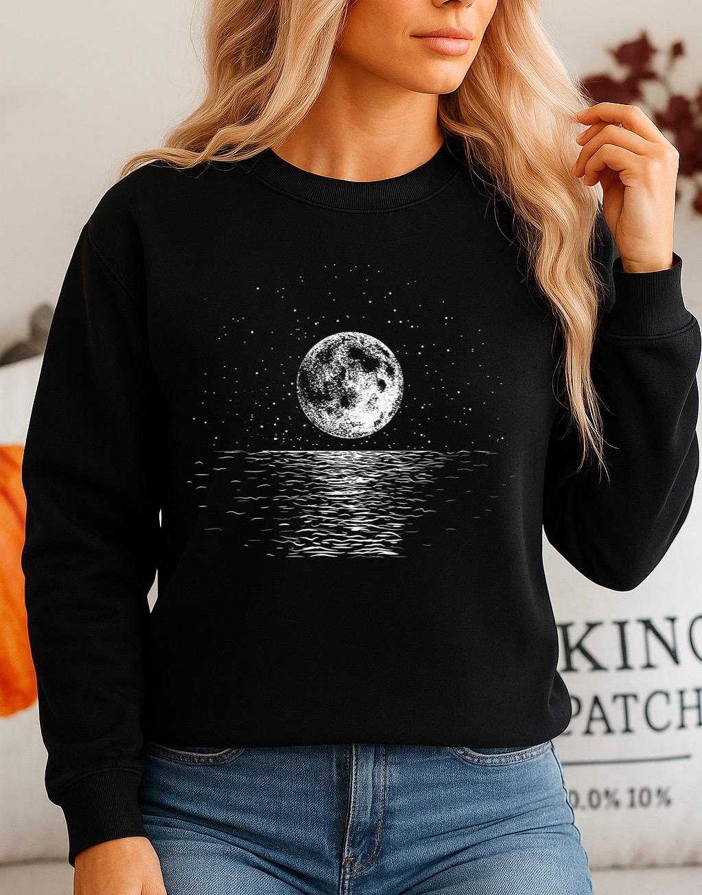 Fekete Blúz 100% pamutból Moon