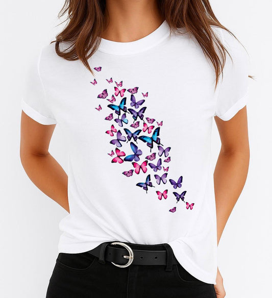 Női póló 100% pamutból Spring Többszínű