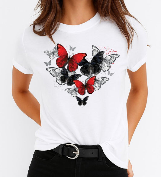 Női póló 100% pamutból 5 Butterflies 2