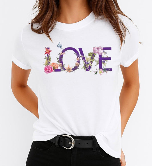 Női póló 100% pamutból Love