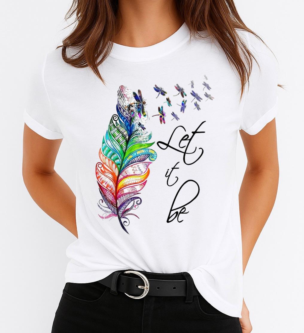 Női póló 100% pamutból Let It Be