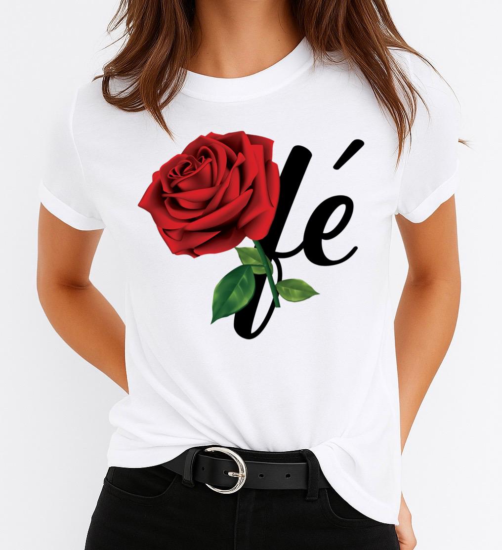 Női póló 100% pamutból Rose Red