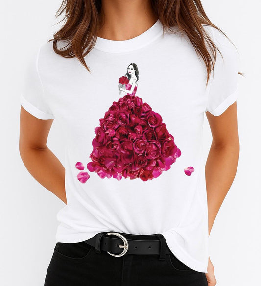 Női póló 100% pamutból Red Dress 3