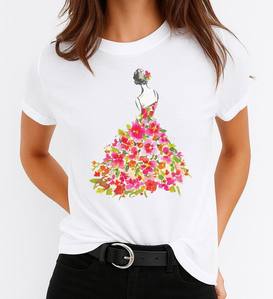 Női póló 100% pamutból Multicolor Dress 2