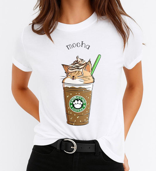 Női póló 100% pamutból Mocha