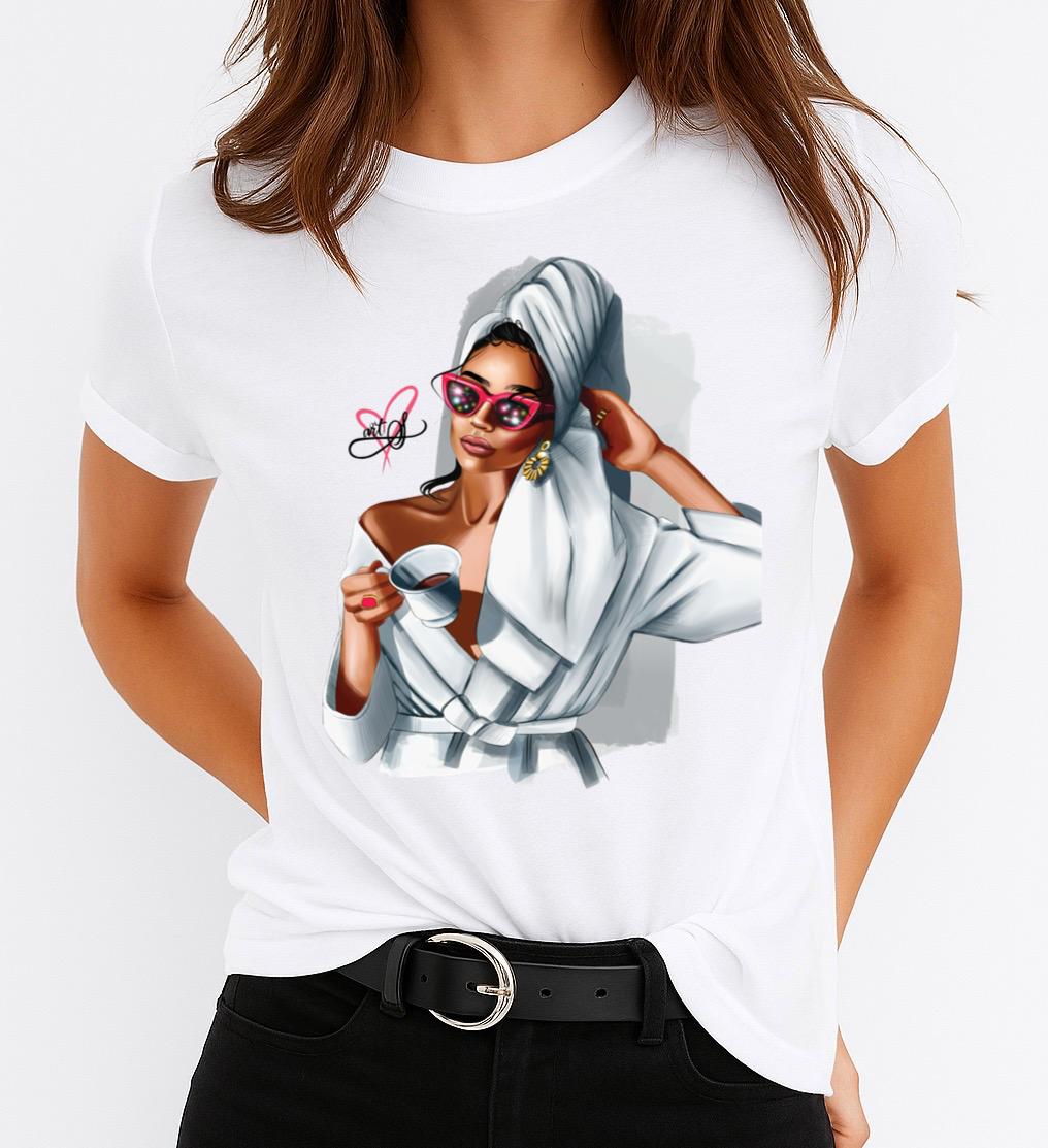 Női póló 100% pamutból Need Coffee