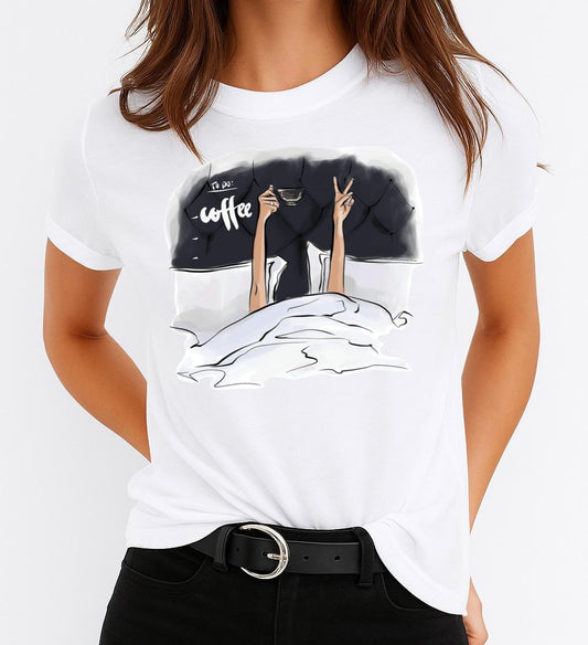 Női póló 100% pamutból Love Coffee