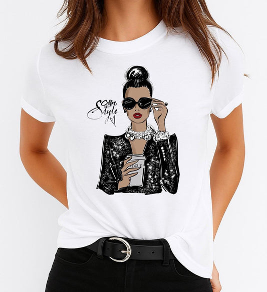 Női póló 100% pamutból Coffee Style