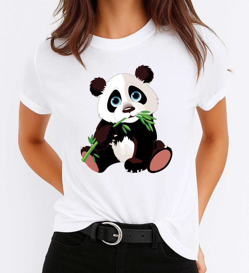 Női póló 100% pamutból  Cute Panda