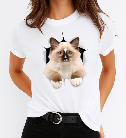 Női póló 100% pamutból Sweet Cat 2