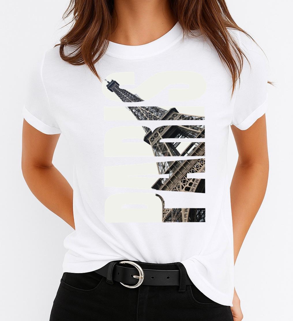 Női póló 100% pamutból Paris