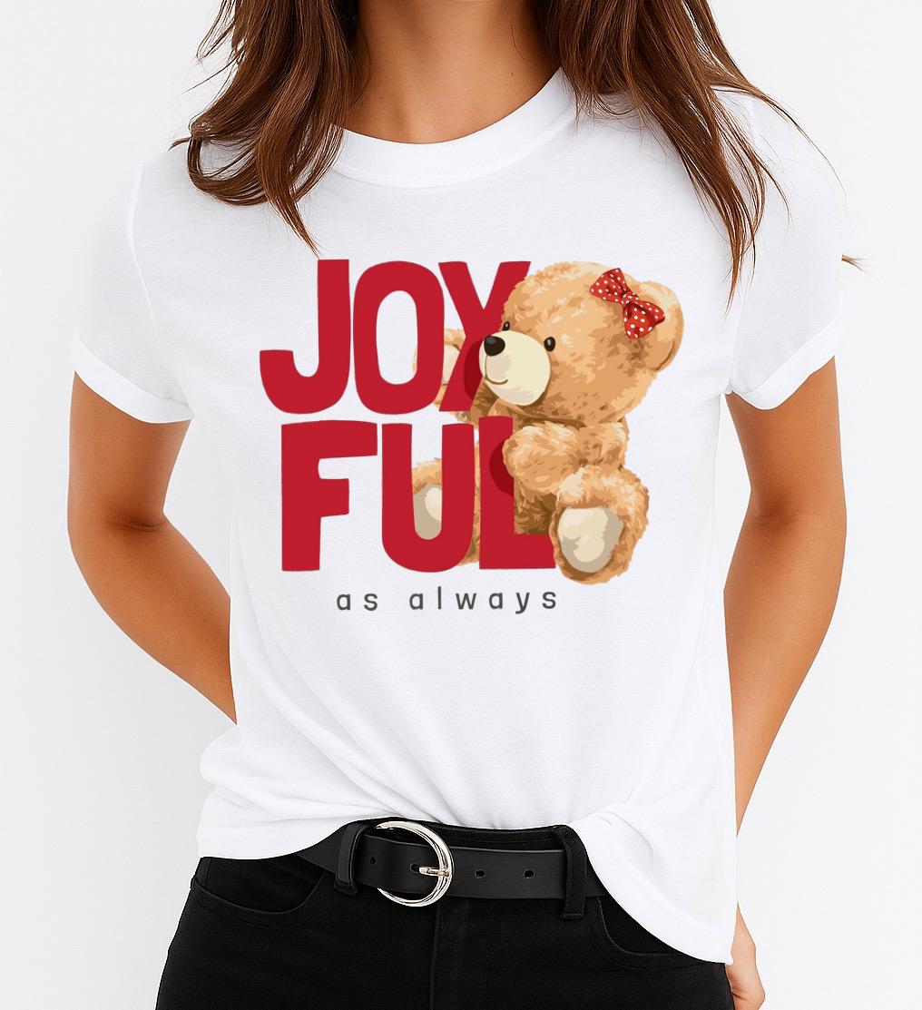 Női póló 100% pamutból Joy Ful