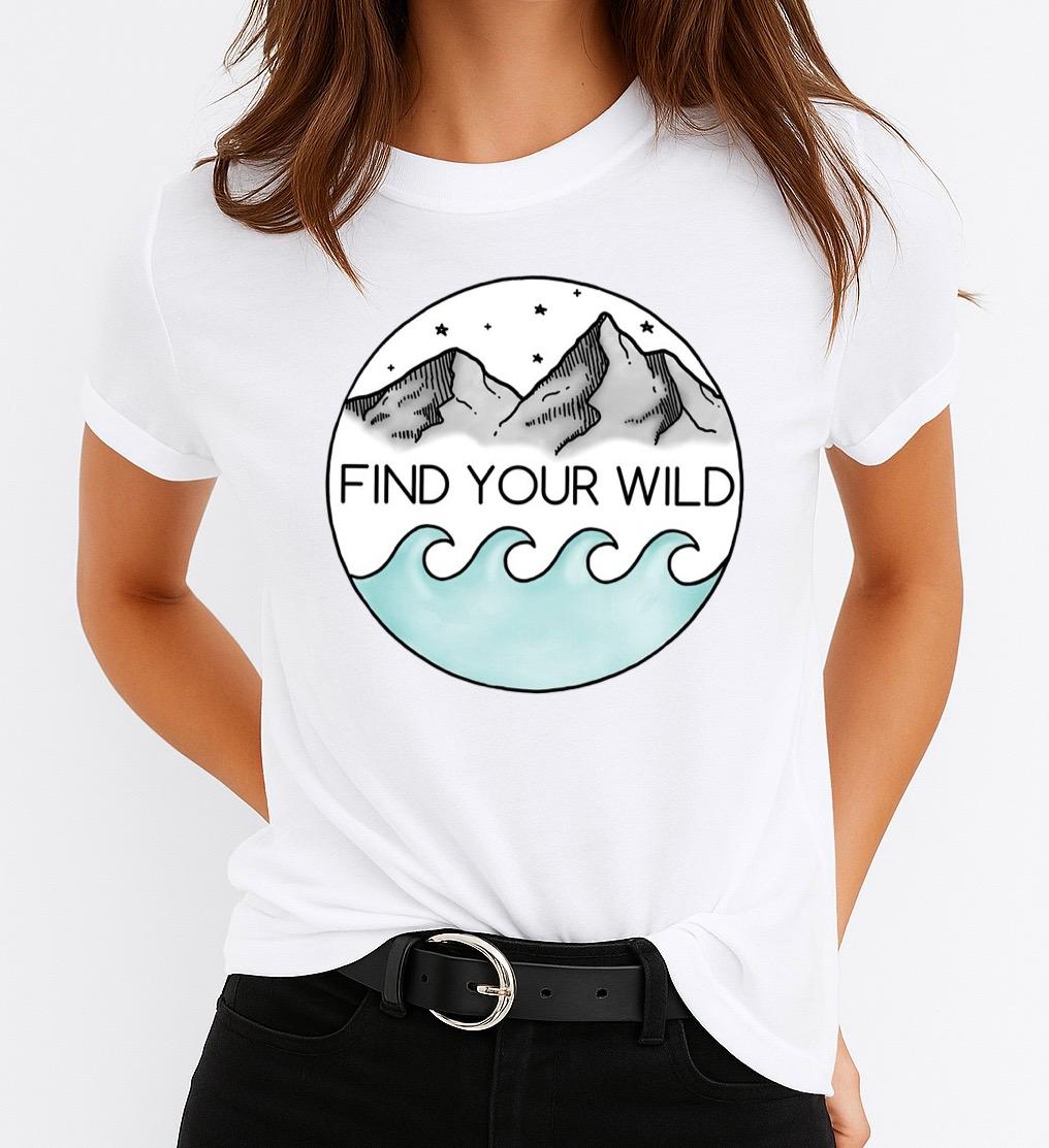 Női póló 100% pamutbólFind Your Wild