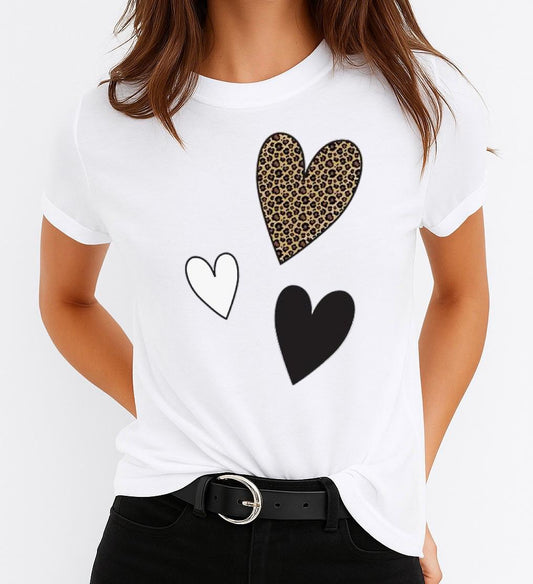 Női póló 100% pamutból 3 Hearts