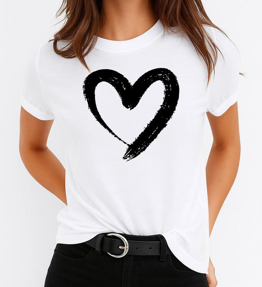 Női póló 100% pamutból Black Heart 2