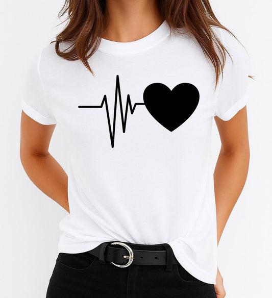 Női póló 100% pamutból Black Heart 6