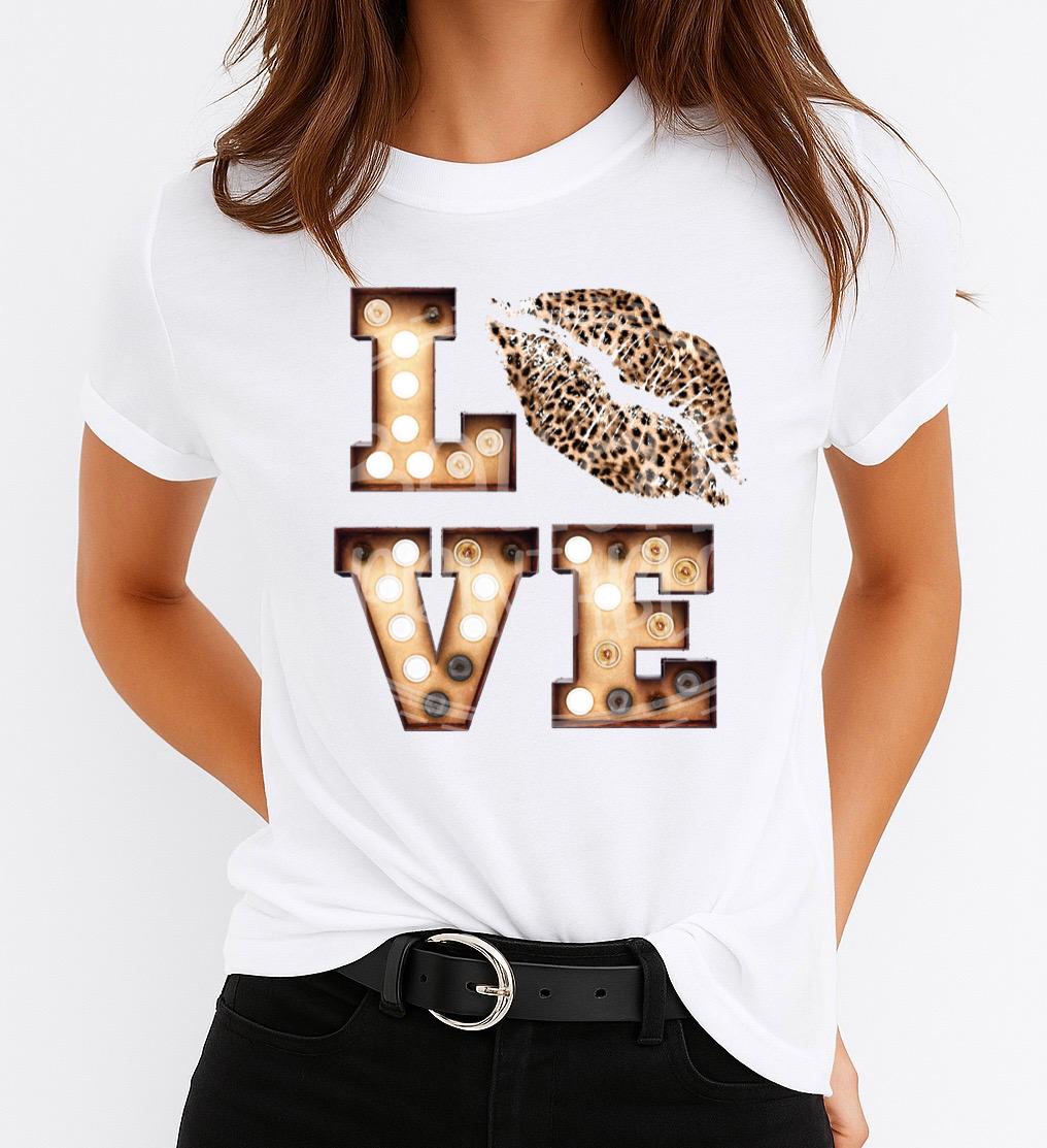 Női póló 100% pamutból Love Kiss