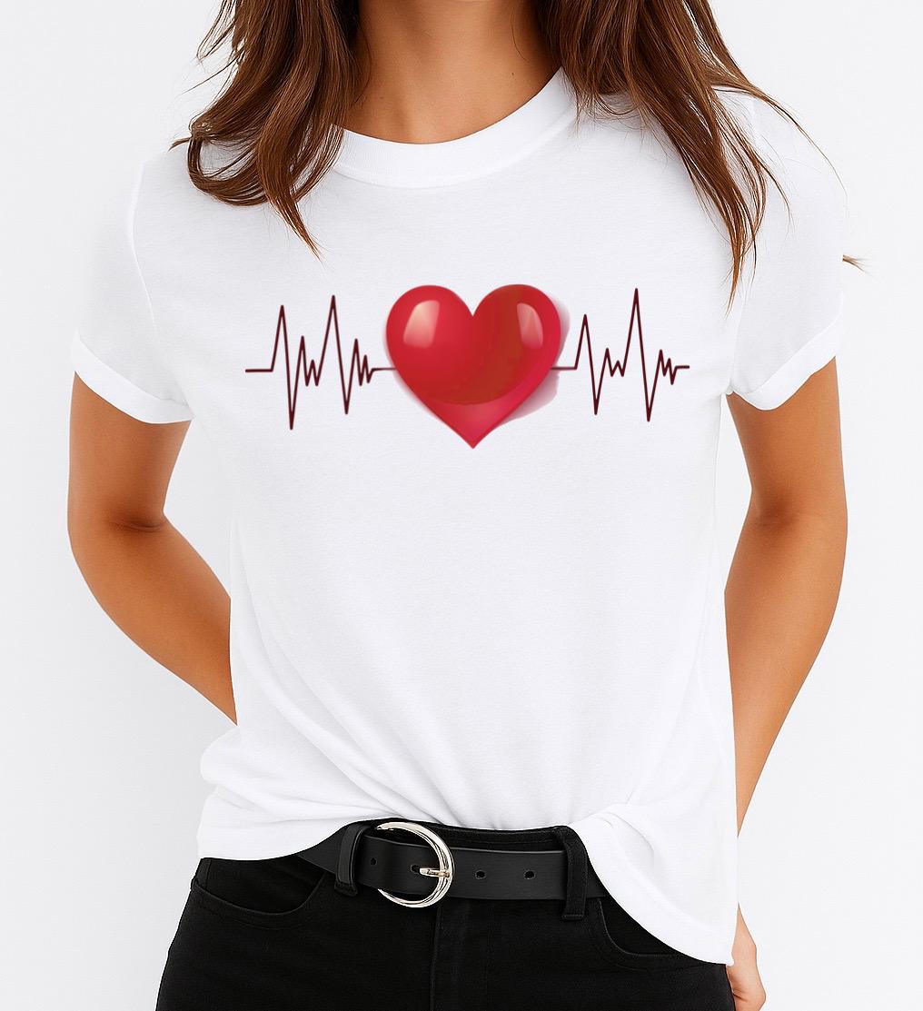 Női póló 100% pamutból My Heart